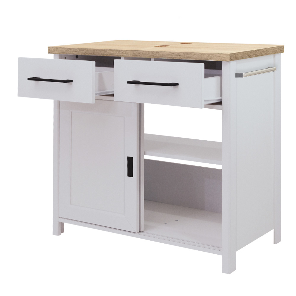 Gabinete Banheiro Com Tampo 2 Pt 2 Gv 85 cm BN04 Preto Dtall