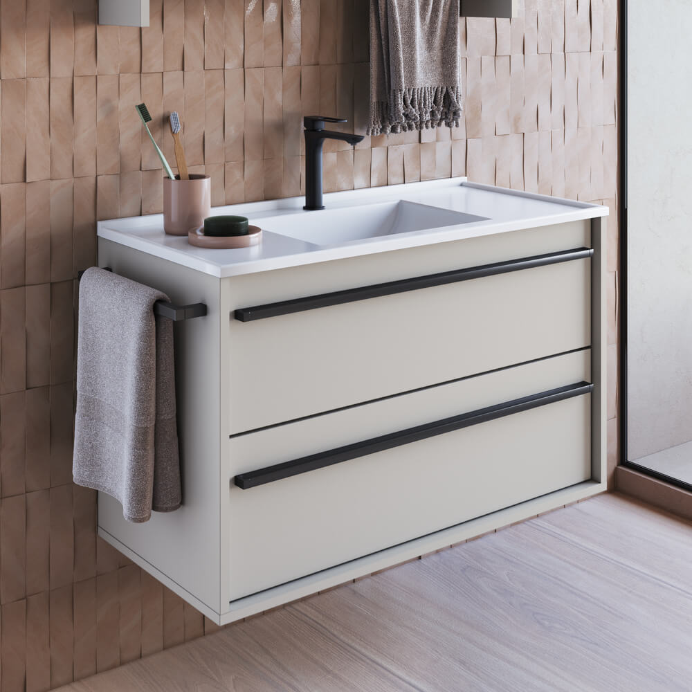 Gabinete De Banheiro Com Lavatorio 80cm Arenas PRODDY