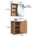 Gabinete Espelheira e Cuba Branca 70 cm CJ9680 Mell FAEM