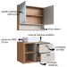 Gabinete Espelheira e Cuba Branca 80 cm CJ8240 Mell Arenas FAEM