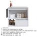 Gabinete Para Banheiro 01 Porta 01 Gaveta 60cm Branco PRODDY