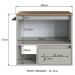 Gabinete Para Banheiro 01 Porta 01 Gaveta 60cm Mel Arenas PRODDY