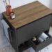 Gabinete Para Banheiro 01 Porta 01 Gaveta 60cm Mel Grafite PRODDY