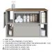 Gabinete Para Banheiro 01 Porta 01 Gaveta 80cm Mel Arenas PRODDY