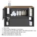 Gabinete Para Banheiro 01 Porta 01 Gaveta 80cm Mel Grafite PRODDY