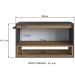 Gabinete Para Banheiro 01 Porta Basculante 80cm Mel Grafite PRODDY