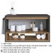 Gabinete Para Banheiro 01 Porta Basculante 80cm Mel Grafite PRODDY