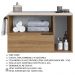 Gabinete Para Banheiro 02 Portas 01 Gaveta 80cm Mel Branco PRODDY