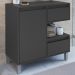Gabinete Suspenso 1 Porta e 2 Gavetas 80 cm BL2001 Grafite FAEM