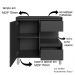 Gabinete Suspenso 1 Porta e 2 Gavetas 80 cm BL2001 Grafite FAEM
