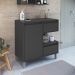 Gabinete Suspenso 1 Porta e 2 Gavetas 80 cm BL2001 Grafite FAEM
