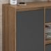 Gabinete Suspenso 1 Porta e 2 Gavetas 80 cm BL2001 Mell Grafite FAEM