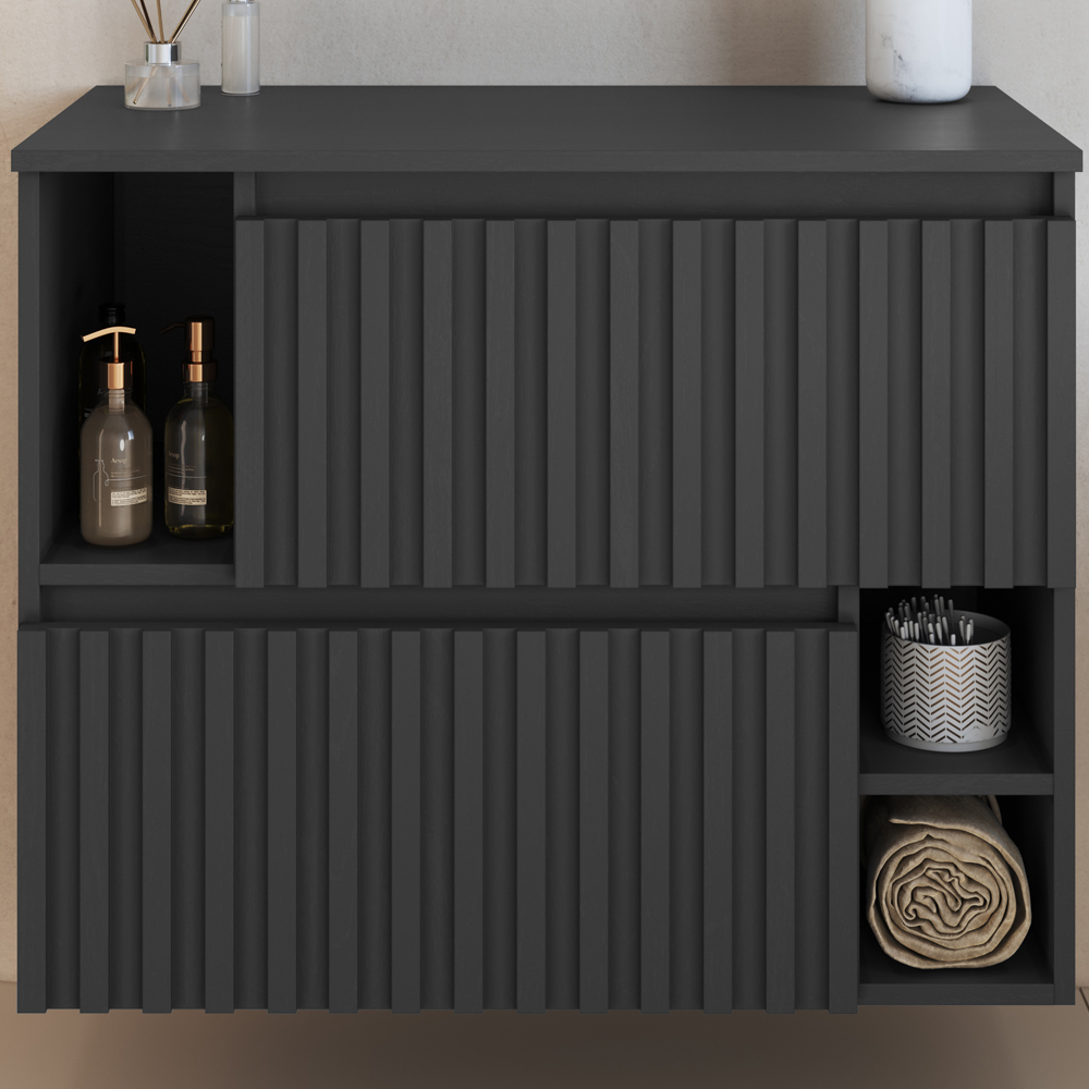 Gabinete Suspenso 2 Portas Basculantes 75 cm BL1000 Grafite FAEM