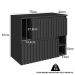 Gabinete Suspenso 2 Portas Basculantes 75 cm BL1000 Grafite FAEM