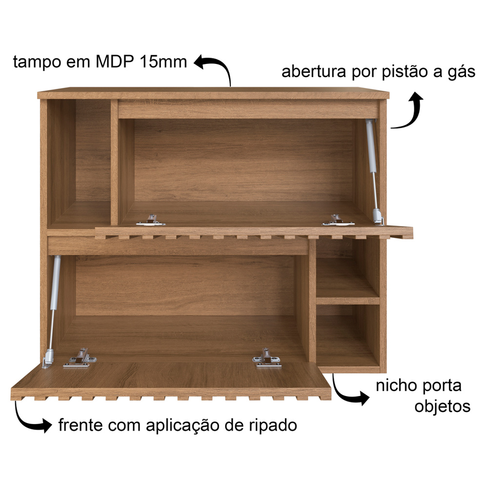Gabinete Suspenso 2 Portas Basculantes 75 cm BL1000 Mell FAEM