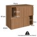 Gabinete Suspenso 2 Portas Basculantes 75 cm BL1000 Mell FAEM