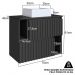 Gabinete Suspenso 2 Portas Com Cuba Branca 75 cm BL1000 Grafite FAEM