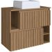 Gabinete Suspenso 2 Portas Com Cuba Branca 75 cm BL1000 Mell FAEM