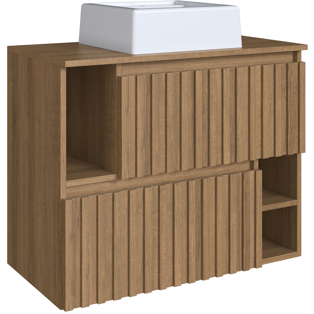 Gabinete Suspenso 2 Portas Com Cuba Branca 75 cm BL1000 Mell FAEM