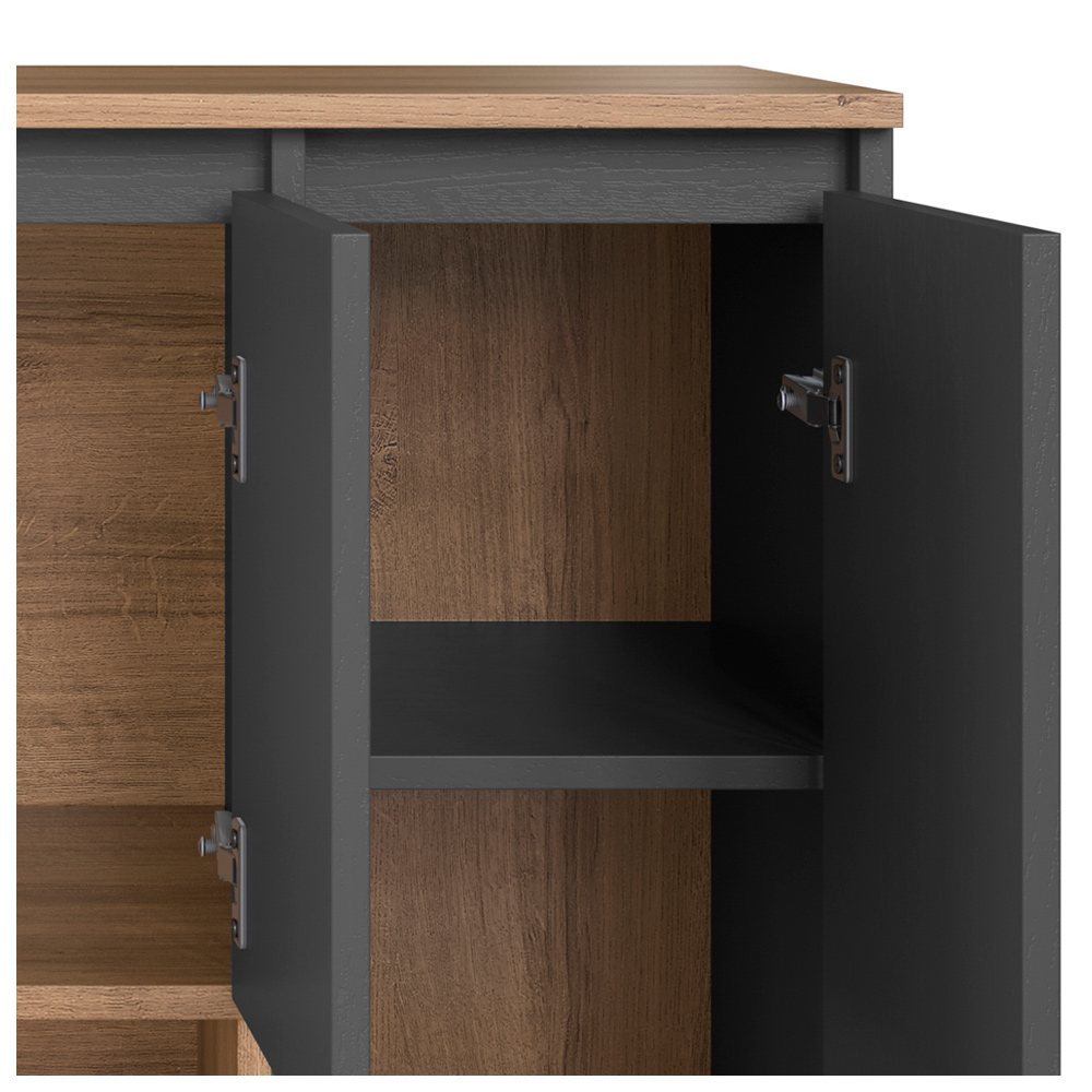 Gabinete Suspenso 3 Portas Com Tampo BL9220 Mell Grafite FAEM