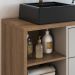 Gabinete Suspenso 80 cm Com Cuba Preta BL8240 Mell Arenas FAEM