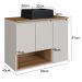 Gabinete Suspenso 80 cm Com Cuba Preta BL9220 Mell Arenas FAEM