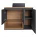 Gabinete Suspenso 80 cm Com Cuba Preta BL9220 Mell Grafite FAEM