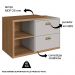 Gabinete Suspenso 80 cm Com Tampo e 2 Gavetas BL8240 Mell Arenas FAEM