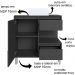 Gabinete Suspenso 80 cm Cuba Branca BL2001 Grafite FAEM