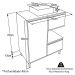 Gabinete Suspenso 80 cm Cuba Branca BL2001 Grafite FAEM