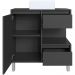 Gabinete Suspenso 80 cm Cuba Branca BL2001 Grafite FAEM
