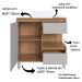 Gabinete Suspenso 80 cm Cuba Branca BL2001 Mell Arenas FAEM