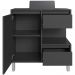 Gabinete Suspenso 80 cm Cuba Preta BL2001 Grafite FAEM