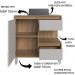 Gabinete Suspenso 80 cm Cuba Preta BL2001 Mell Arenas FAEM
