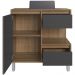 Gabinete Suspenso 80 cm Cuba Preta BL2001 Mell Grafite FAEM