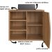 Gabinete Suspenso Com Cuba Preta 70 cm BL9680 Mell FAEM