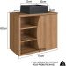 Gabinete Suspenso Com Cuba Preta 70 cm BL9680 Mell FAEM