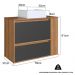 Gabinete Suspenso Com Cuba e Gavetao BL2003 Mell Grafite FAEM