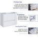 Gabinete Suspenso Com Lavatorio e Gavetao BL2002 Branco FAEM