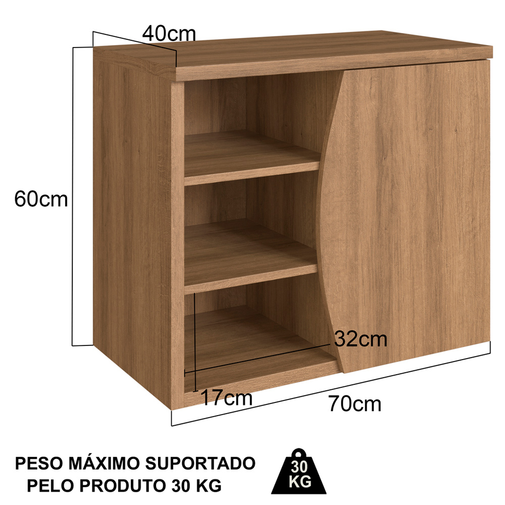 Gabinete Suspenso de Banheiro 70 cm BL9680 Mell FAEM