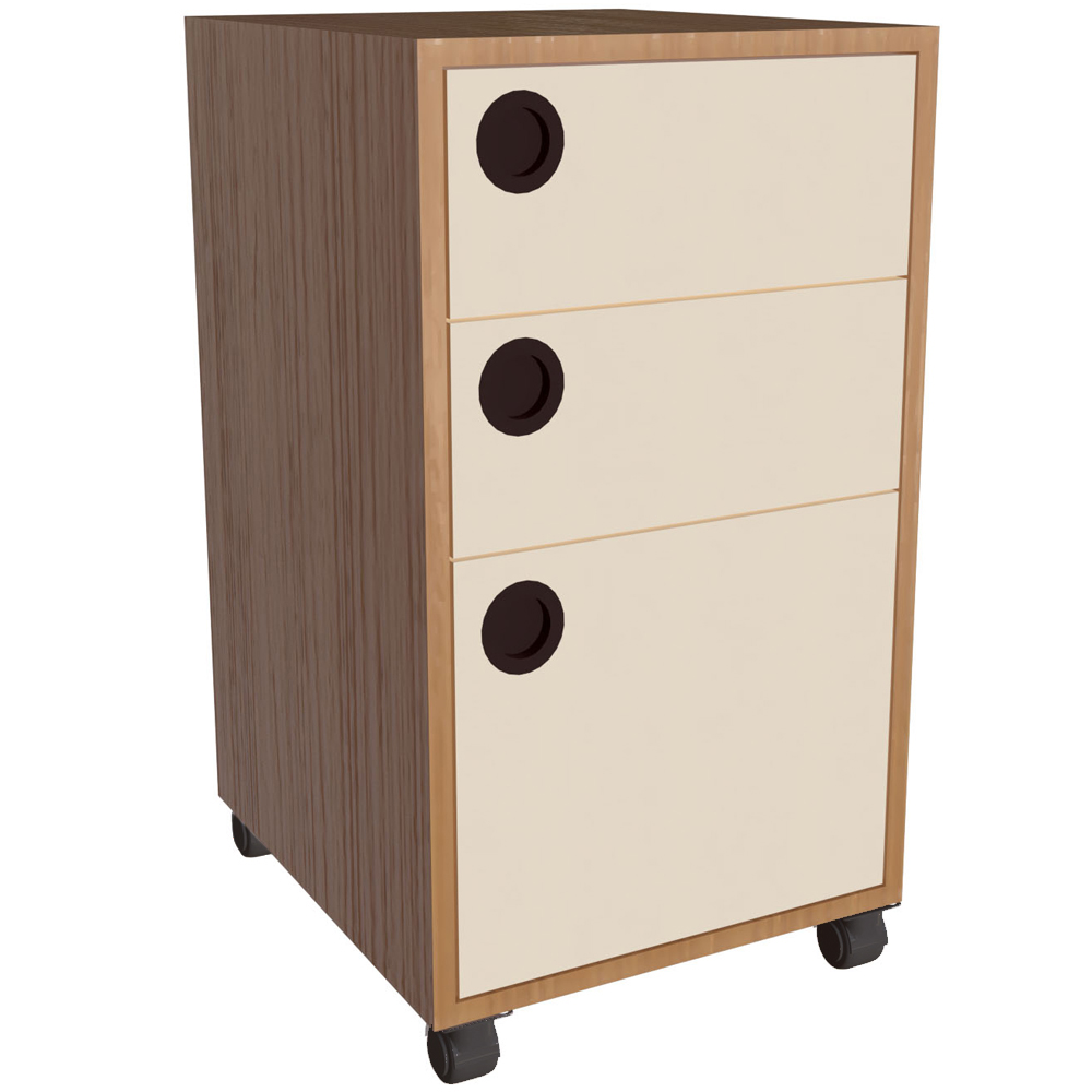 Gaveteiro 36 cm Para Escritorio 3 Gavetas GV5030 Mell Arenas FAEM