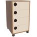 Gaveteiro 36 cm Para Escritorio 4 Gavetas GV5034 Mell Arenas FAEM