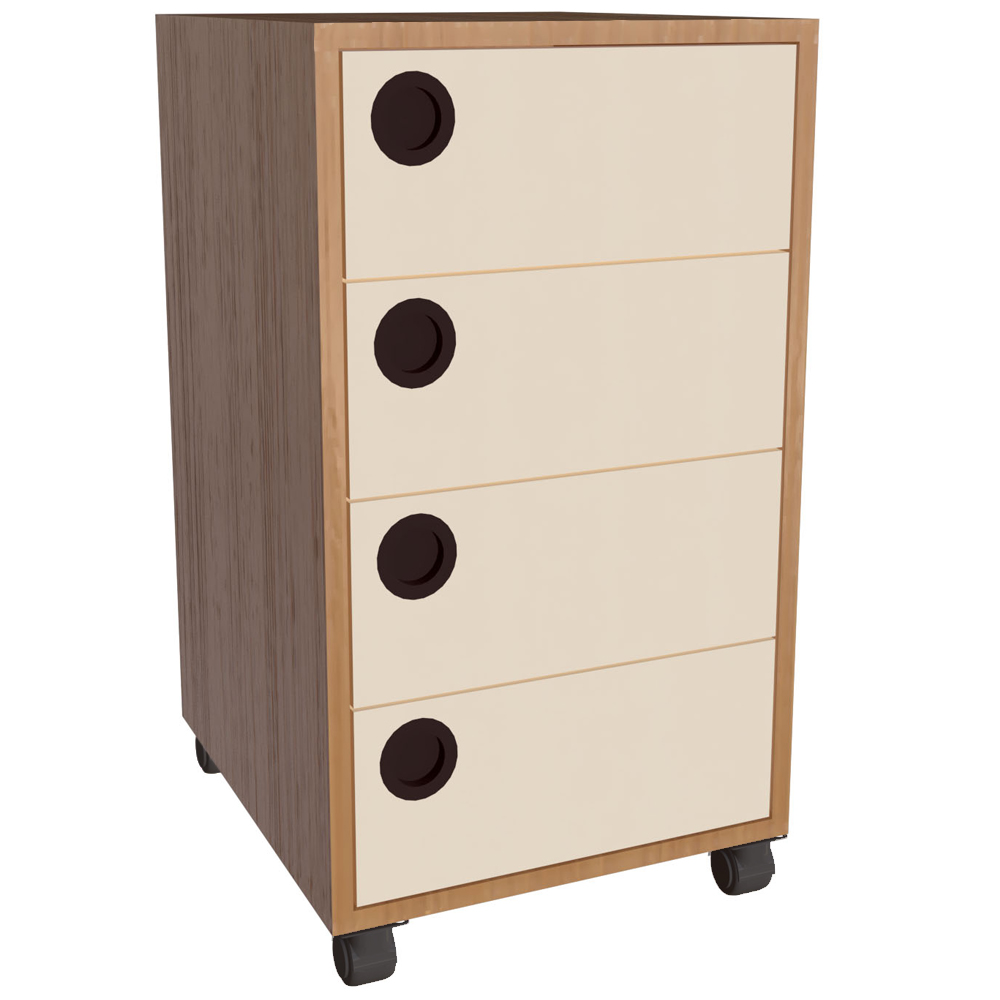 Gaveteiro 36 cm Para Escritorio 4 Gavetas GV5034 Mell Arenas FAEM