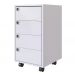 Gaveteiro Para Escritorio 4 Gavetas OB001 Branco PP Milani Store