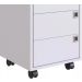 Gaveteiro Para Escritorio 4 Gavetas OB001 Branco PP Milani Store