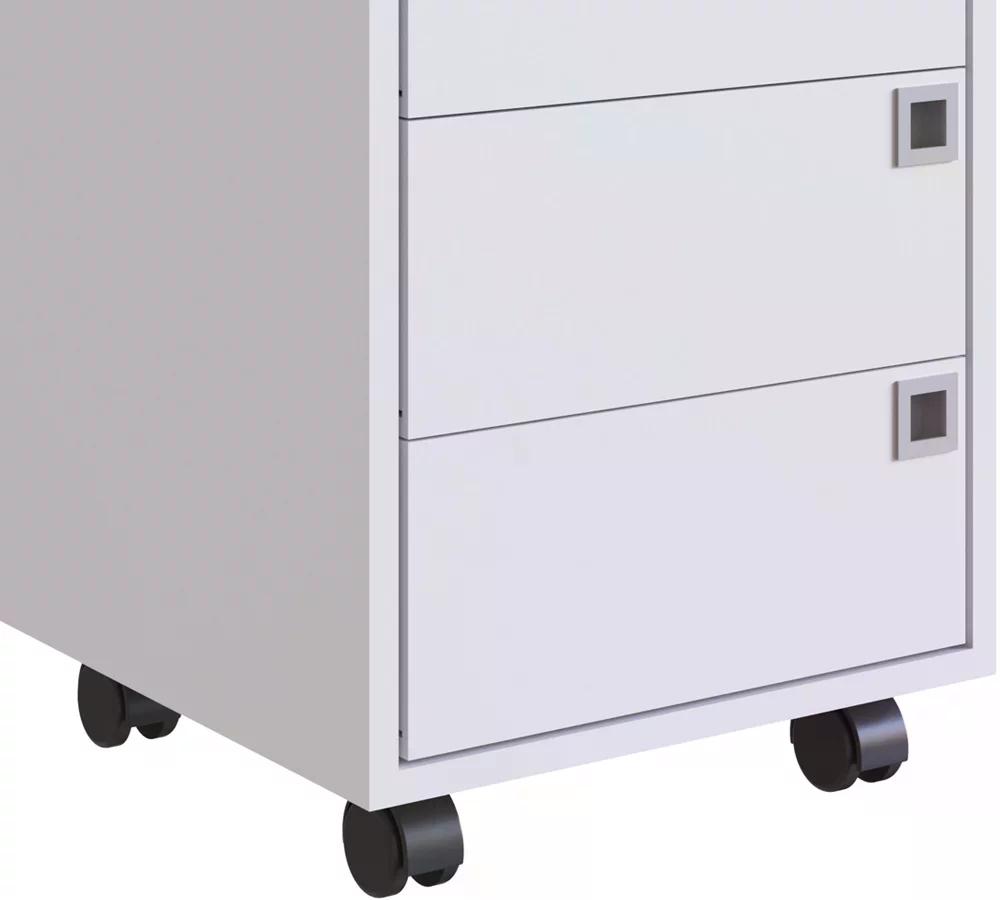 Gaveteiro Para Escritorio 4 Gavetas OB001 Branco PP Milani Store