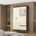 Guarda Roupa 102 cm 4 Portas PLUS 10090 Imbuia Champanhe VLR
