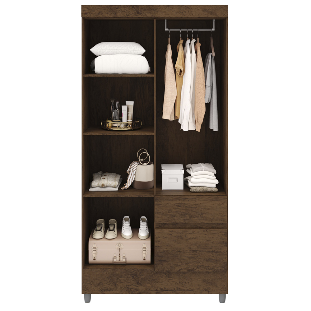 Guarda Roupa 102 cm 4 Portas PLUS 10090 Imbuia VLR