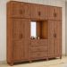 Guarda Roupa 10P 3G Capela Espelho 225 cm 1288 Castanho Milani Store