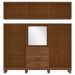 Guarda Roupa 10P 3G Capela Espelho 225 cm 1288 Castanho Milani Store